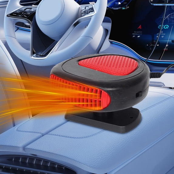 Nkmbld Portable Car Heaters for Vehicle, 2 in 1 Automobile Windshield Fast Heaters Car Heater That Plugs into Cigarette Lighter for Car, SUV, Trucks, Red