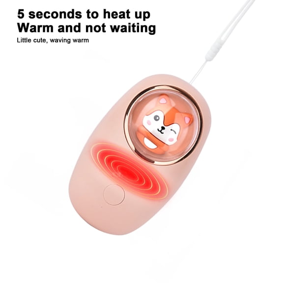 Nkmbld Portable Electric Hand Warmer, Carrying Warm Night Light Fast Hot Hands Reusable Portable Electric Heater for Camping Hunting Golf, Pink