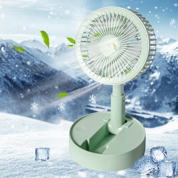 Nkmbld Portable Fan, Folding Retractable Mini Usb Rechargeable Fan, Up to 12 Working Hours, Portable Electric Table Desktop Air Circulator Fans