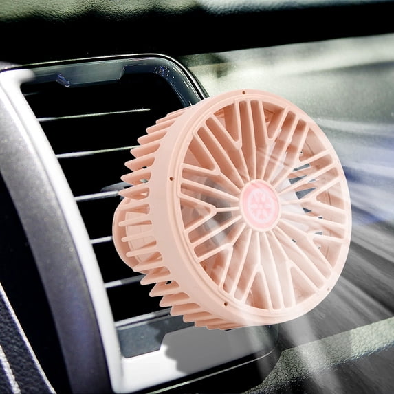 Nkmbld Portable Fan, Vehicle Multifunction Fan with RGB Atmosphere Light Fan Three-Speed Wind Speed Adjustment, Up to 12 Working Hours