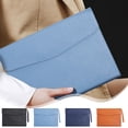 thumbnail image 1 of Nkmbld Portable File Folders Waterproof Leather Envelope Case Folder Document Case Bag Pouch File Bag Document Storage Document Holders with Removable Hand Strap, 1 of 8