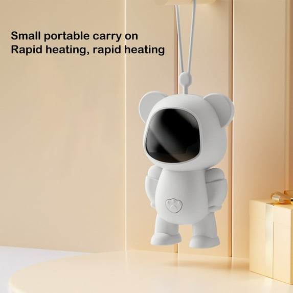 Nkmbld Portable Pocket Heater, Fast Hot Hands Reusable Portable Astronaut Electric Heater for Camping Hunting Golf, Gifts for Women Men, White