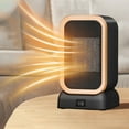 thumbnail image 1 of Nkmbld Portable Space Heater for Indoor Use, Desktop Office Home Heater, 12H Timer, Eco and Fan Mode, Rapid and Safe Heating for Bedroom, Office, Black, 1 of 8