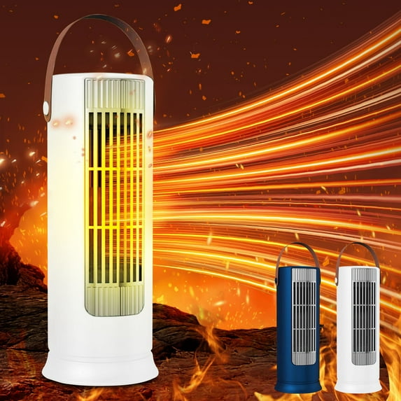 Nkmbld Portable Space Heater for Indoor Use, Energy Saving Desktop Heater Fast Safety Heat for Large Room, Bedroom, Office,Tip-Over Protection, White