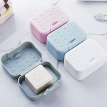 Nkmbld Portable Travel Soap Case, Leakproof Soap Container with Lid, Shatterproof Travel Soap Holder for Bathroom, Gym, Camping, Vacation, White