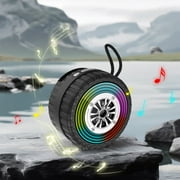 Nkmbld Portable Wireless Bluetooth Speaker Mini Size Smart Multiple Colorful Light Modes TWS Connection FM Radio 360  Degree Surround Sound Big Volume with Heavy Bass