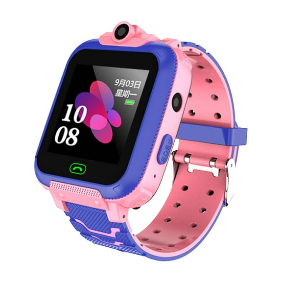 Nkmbld Portable Wristwatches Electronic Watch Girls Boys Birthday Gify Sports Watch with Camera Calling, Pink