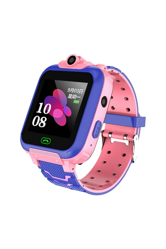 Portable Wristwatches Electronic Watch Girls Boys Birthday Gify Sports Watch with Camera Calling, Pink