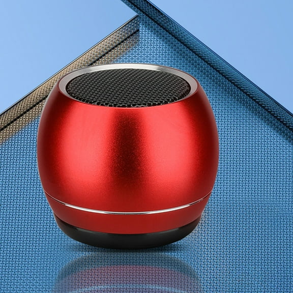 Nkmbld Powered Subwoofer Mini Metal Bluetooth Speaker Subwoofer Outdoor Portable Bluetooth Speaker, HIFI Sound Quality, Intelligent Noise Reduction, Graduation Gift, Red