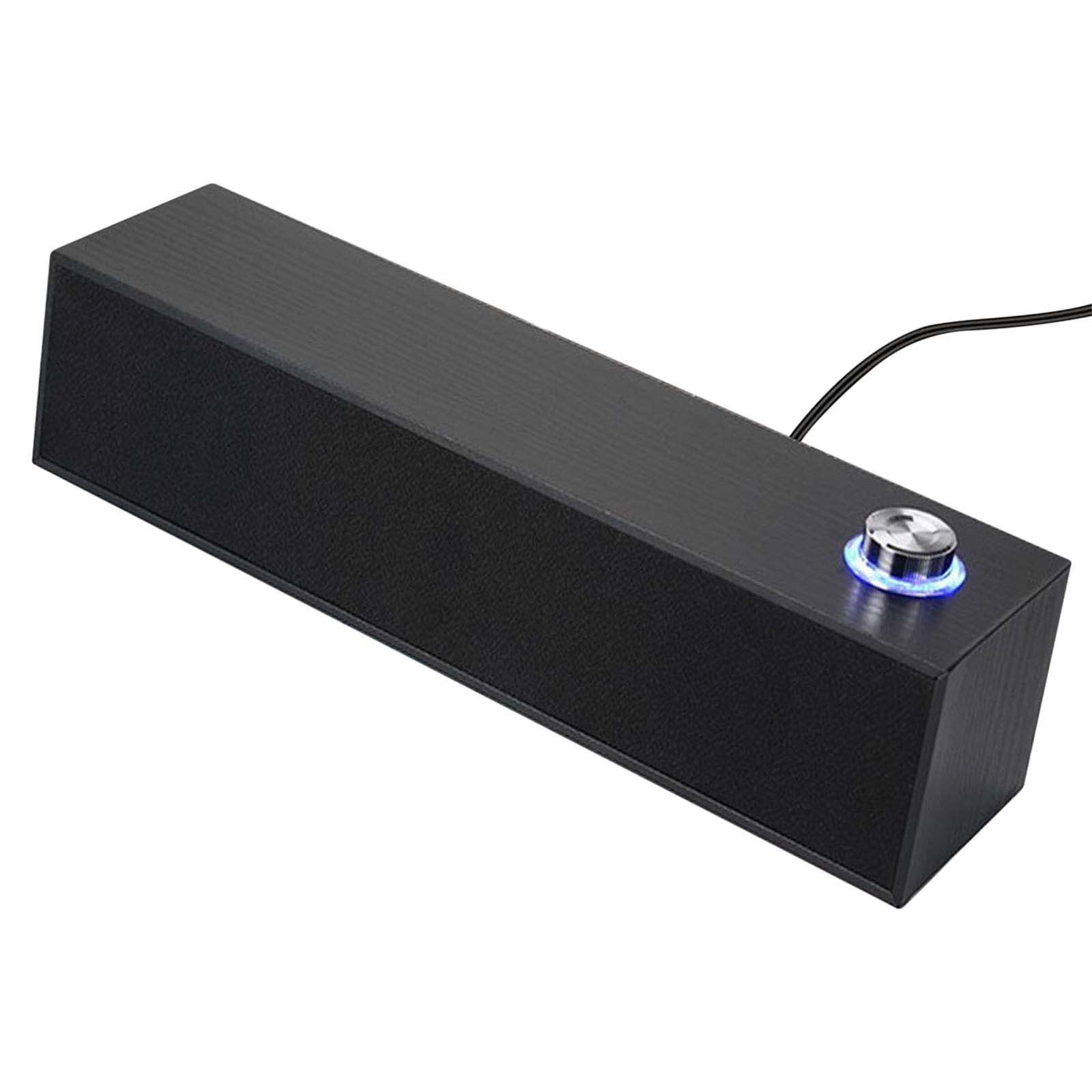 Nkmbld Powered Subwoofer Wired Bluetooth Speaker Multimedia Computer Desktop Long Strip Wooden Speaker Heavy, Graduation Gift, Black