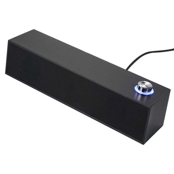 Nkmbld Powered Subwoofer Wired Bluetooth Speaker Multimedia Computer Desktop Long Strip Wooden Speaker Heavy, Graduation Gift, Black