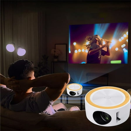 Nkmbld Projector for Bedroom, Portable Outdoor Movie Projector Home Movie LED Video Projector with USB Interface and Remote Control for Home Entertainment