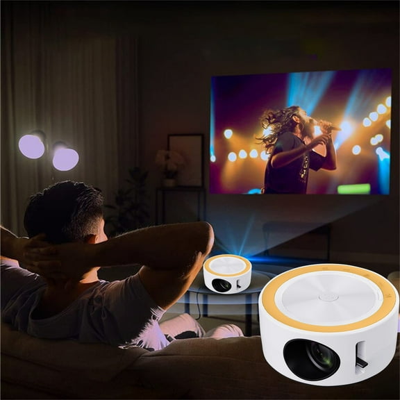 Nkmbld Projector for Bedroom, Portable Outdoor Movie Projector Home Movie LED Video Projector with USB Interface and Remote Control for Home Entertainment