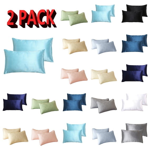 Nkmbld Queen Pillow Cases Set of 2, Soft Breathable Pillow Covers with Envelope Closure, Machine Washable Pillow Protectors, Gifts for Women Men