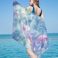 thumbnail image 1 of Nkmbld Microfiber Beach Towel Oversized Lightweight Colorful Bath Towel Sandproof Beach Blanket for Travel Sports Pool Swimming Bath Camping, Multicolor, 1 of 8