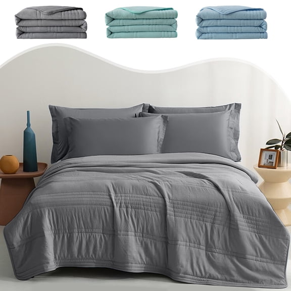 Nkmbld Quilt Summer Air Conditioning Quilt Machine Washable Bedding Double Thin Comforters Full/Queen Size