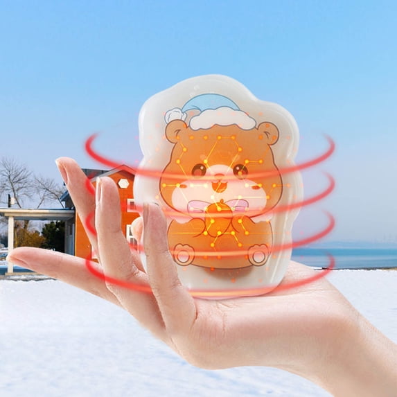Nkmbld Reusable Hand Warme, Portable Instant Hot Pad, Hot Compress, Hand Click Gel Warmers for Body, Quick Warming Cartoon Heat Packs for Outdoor Activities