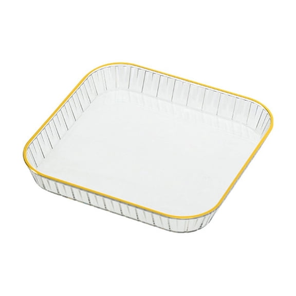Nkmbld Reusable Lightweight Appetizer Plates Durable Household Dining Table Spit Bones Plates Suitable for Fruits, Snack, Pasta, Cake, Dessert, White