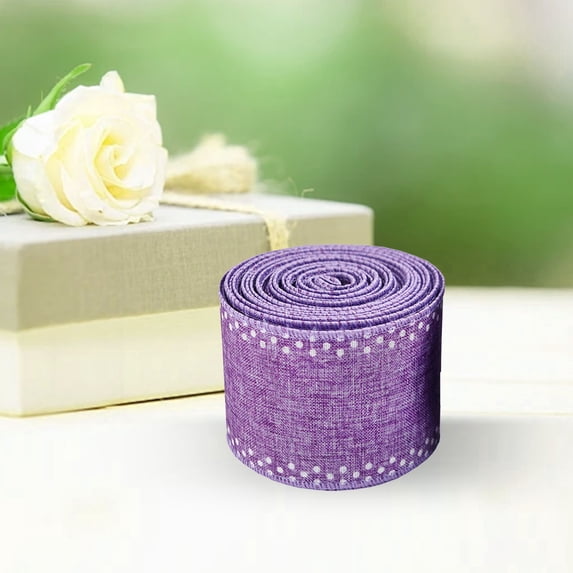 Nkmbld Ribbons for Crafts, Colorful Ribbon Perfect for Gift Wrapping, Crafts Hair Bows, Flower Bouquet, Wedding Party Decoration and More, Purple