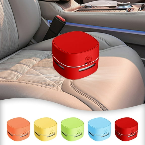 Nkmbld Robot Sweeper with Low Noise Operation Car Portable Vacuum Cleaner Cleaning Car Sweeping Robot Large Suction Desktop Vacuum Cleaner, Red