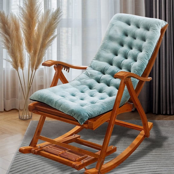Nkmbld Rocking Chair Cushions Indoor Outdoor, Super Soft Comfy Chair Pad Waterproof High Back Rocking Chair Cushions for Lounger Recliner, Blue