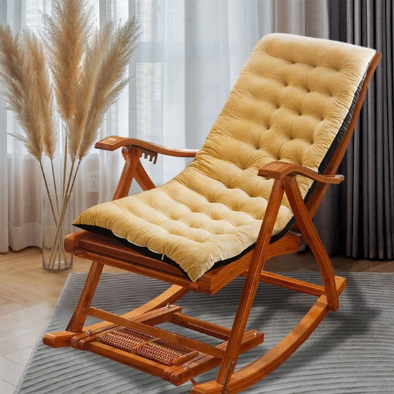 Nkmbld Rocking Chair Cushions Indoor Outdoor, Super Soft Comfy Chair Pad Waterproof High Back Rocking Chair Cushions for Lounger Recliner, Brown