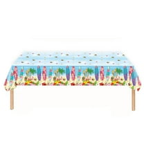 Nkmbld Rustic Table Cover Decoration Summer Hawaiian Party Tablecloth Tropical Palm Leaf Beach Disposable Decoration Tablecloth, Multicolor