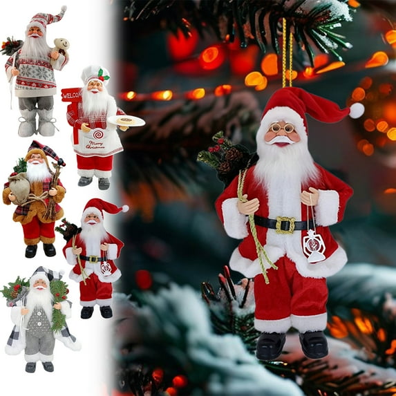 Nkmbld Santa Claus Ornaments Christmas Decoration Hanging Ornament, Acrylic Pendant Holiday Ornament Christmas Tree for Holiday Decor Party Gifts