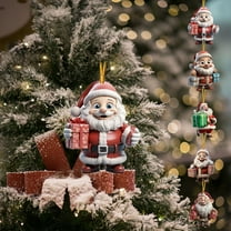 Nkmbld Santa Claus Ornaments Christmas Tree Decoration Hanging Ornament for Home Office Table Xmas Party Pendant, Unique Xmas Gifts Exchange Decorations