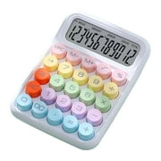 Nkmbld Scientific Calculator 12-Digit Screen Display Portable Multifunctional Desktop Calculator with Large LCD Display and Big Buttons, White