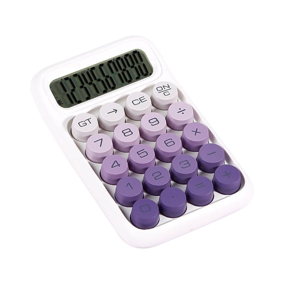 Nkmbld Scientific Calculators Basic Standard Calculators Mini Digital Desktop Calculator with 10-Digit LCD Display and Big Buttons, Purple