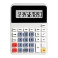thumbnail image 1 of Nkmbld Scientific Calculators Portable Basic Calculator with Silent Keyboard Small Digital Calculator with LCD Display for Office Home, White, 1 of 8