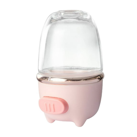 Nkmbld Seasoning Bottle with Spoon Kitchen Transparent Seasoning Jar Sealed Proof Quantitative Condiment Jar Large Opening Glass Jar, Pink