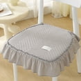 thumbnail image 1 of Nkmbld Seat Cushions for Office Chairs, Exquisite Ruffled Chair Pads for Kitchen, Office, Plush Seat Cover Cushion Pad, Home Decor, Gray, 1 of 8