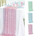thumbnail image 1 of Nkmbld Sequin Table Runners Long Glitzy Sequin Table Runner Sparkling Decorative Giltter Glam Table Cloth for Mermaid Party Christmas Wedding Birthday, 1 of 8