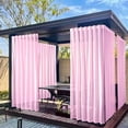 thumbnail image 1 of Nkmbld Sheer Curtains Waterproof Outdoor Curtain Large Size Outdoor Pavilion Transparent Screen Curtain, Sliding Door Insulated Curtain for Patio, Pink, 1 of 8