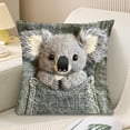 thumbnail image 1 of Nkmbld Short Lint Pillow Cover 18x18, Cute Pet Embroidery Decorative Throw Pillowcase for Sofa Bedroom Living Room Home Decoration, 1 of 8