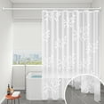 thumbnail image 1 of Nkmbld Shower Curtain Liner, Solid Color Window Sheer Curtain Panels, Room Separating Divider, Room Divider Curtain Screen Partition, White, 1 of 8