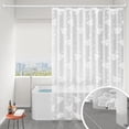 thumbnail image 1 of Nkmbld Shower Curtain Liner, Solid Color Window Sheer Curtain Panels, Room Separating Divider, Room Divider Curtain Screen Partition, White, 1 of 9