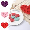 thumbnail image 1 of Nkmbld Silicone Baking Cups Diy Heart Shaped Chocolate Baking Pan Valentine's Day Handmade Baking Tools for Cake Decoration, 1 of 8