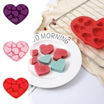 Nkmbld Silicone Baking Cups Diy Heart Shaped Chocolate Baking Pan Valentine's Day Handmade Baking Tools for Cake Decoration