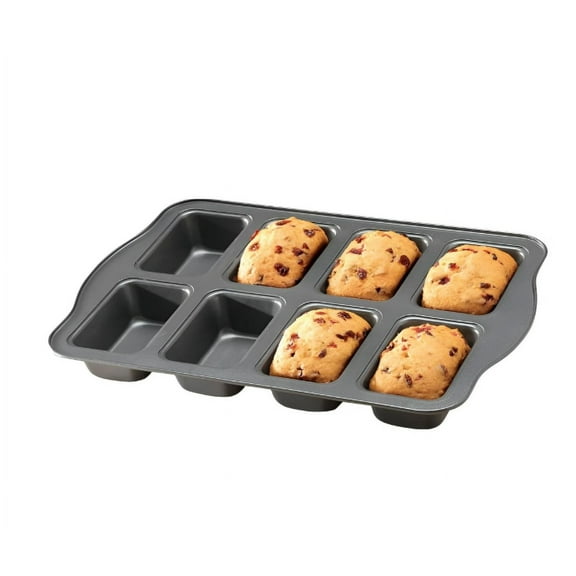 Nkmbld Silicone Molds for Baking, Non-Stick Mini Loaf Baking Pan 8-Well Bakeware for Chocolate, Cupcakes, Candy, Cookies, Soap