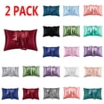 thumbnail image 1 of Nkmbld Silk Pillowcases King Size Set of 2, Summer Cooling Pillow Case Covers with Envelope Closure, Machine Washable Pillow Protectors, Red, 1 of 9