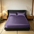 thumbnail image 1 of Nkmbld Silk Queen Fitted Sheet, Easy Care Microfiber Bedding, Luxury Hotel Quality Mattress Protector with Deep Pockets, Cooling for Hot Sleepers, 1 of 8