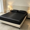 thumbnail image 1 of Nkmbld Silk Queen Fitted Sheet, Luxury Hotel Quality Mattress Protector with Deep Pockets, Easy Care Microfiber Bedding, Cooling for Hot Sleepers, 1 of 8