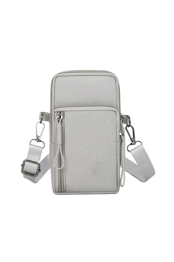 Sling Bag for Women, Multifunctional Mobile Phone Bag Messenger Backpack, Chest Bag Daypack for Travel Sport Running Hiking, Gray