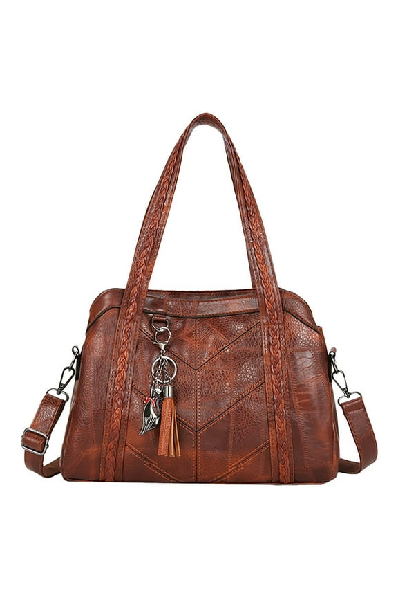 Sling Bag for Women, Soft Leather Tote Bag Ladies Large Capacity Handbag Waterproof Woman Messenger Bags Purses, Orange