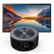 Nkmbld Smart Projector with WiFi and Bluetooth, Portable Outdoor Movie Projector Home Movie LED Video Projector with USB Interface and Remote Control for Home Entertainment
