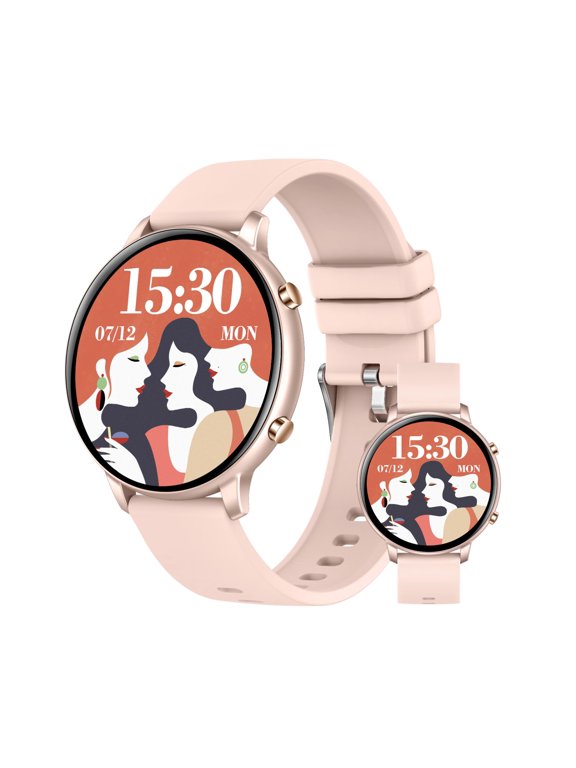 Smart Watch for Women 1.39-inch High-Definition Display Screen Bluetooth Call Message Reminder Multiple Sports Modes IP67 Waterproofs Smartwatch, Pink