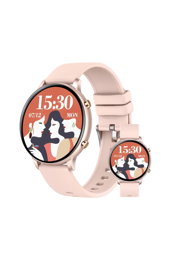 Smart Watch for Women 1.39-inch High-Definition Display Screen Bluetooth Call Message Reminder Multiple Sports Modes IP67 Waterproofs Smartwatch, Pink